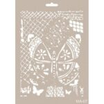 Stencil Mixed Media Mariposas Din-A4