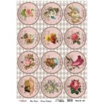 Papel De Arroz Etiquetas Rosas Din-A3