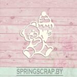 Chipboard Oso Con Helado