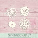 Chipboard Conjunto De Flores