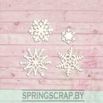 Chipboard Conjunto De Copos De Nieve