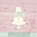 Chipboard Pastel Tarta De Novios