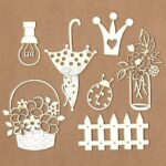 Chipboard Princesa Con Jardin