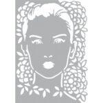 Stencil Cara Mujer 21x30