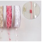 Cordón Con Cadeneta Y Flecos Rosa