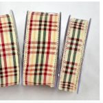 Cinta Con Estampado Cuadros Marrones 2,3