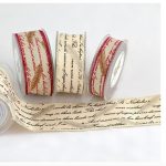 Cinta Con Alambre Texto Y Plumas Rojo 4,5