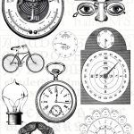 Papel De Arroz Steampunk Vintage Din-A3