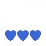 Lentejuela Corazones Azules