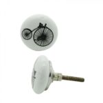 Pomo Cerámica Bici Antigua