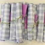 Tela Cuadros Azules 0,45X1