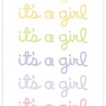 Pegatinas It Is A Girl