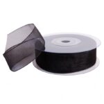 Cinta Organza Negro 1 Cm