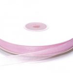 Cinta Organza Rosa Claro 1Cm