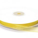 Cinta De Organza Amarillo Canario 1 Cm