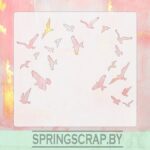 Stencil Pájaros 15X15