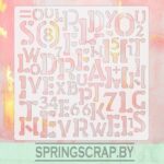 Stencil Abecedario 15X15