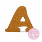 Letra A Cooper 3D De Madera 19 Cm