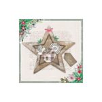 Hoja Servilleta Estrella Navidad