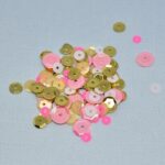 Lentejuela  Oro Y Rosa