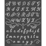 Stencil Abecedario 20X25