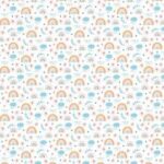 Tela Encuadernar Rainbow Flowers 50X70