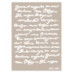 Stencil Texto Manuscrito 21X30