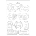 Molde Flexible Música Y Etiquetas Passion