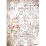 Papel De Arroz Maniqui Rosas Costura Din-A4