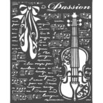 Stencil Violin Passion 20X25