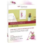 Watercoloring Canvas Set Floral Letters