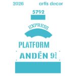 Stencil Tren Escuela De Magia Harry Potter 15x20