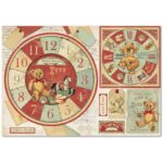 Papel De Arroz Reloj Teddy Bear Din-A3