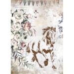 Papel De Arroz Romantic Horses Caballo Corredor Din-A4
