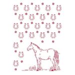 Stencil Romantic Horses Herradura 21X30