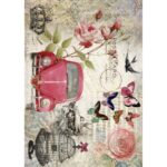 Papel De Arroz Coche Rojo Din-A3