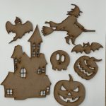 Set Halloween 7 Siluetas En Dm