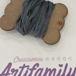 Cinta De Seda Reciclada Color Gris 1M