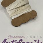 Cinta De Seda Reciclada Color Crema 1M Con Bobina De 12 Cm