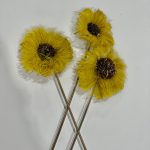 Flores Color Amarillo 3 Piezas