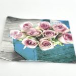 Servilleta Fondo Azul Con Rosas