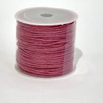 Cordón Encerado Rosa 1mm De Grosor 20 Metros