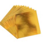 Hojas Metal Aluminio Dorada