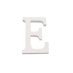 Letra E Madera Blanca 11 Cm
