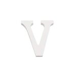 Letra V Madera Blanca 11 Cm