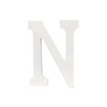 Letra N Madera Blanca 11 Cm