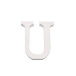 Letra U Madera Blanca 11 Cm