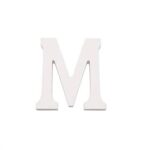 Letra M Madera Blanca 11 Cm
