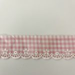 Puntilla Cuadritos En Rosa