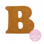 Letra B Cooper 3D De Madera 19 Cm